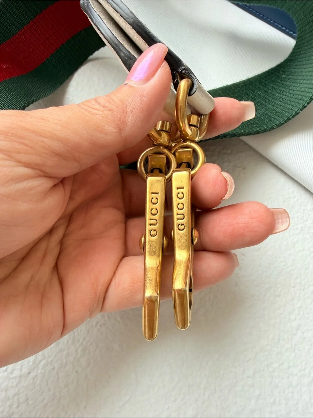 AUTHENTIC GUCCI Queen Margaret Bee Top Handle + COA + Web Strap